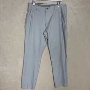 Adidas Mens Golf Pants Light Gray‎ Geometric Print Performance Stretch 34x32